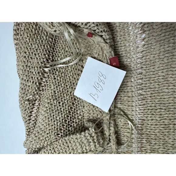 EDC Women’s Bohemian Knit Open Front Cardigan Tan Size S - Picture 13 of 14